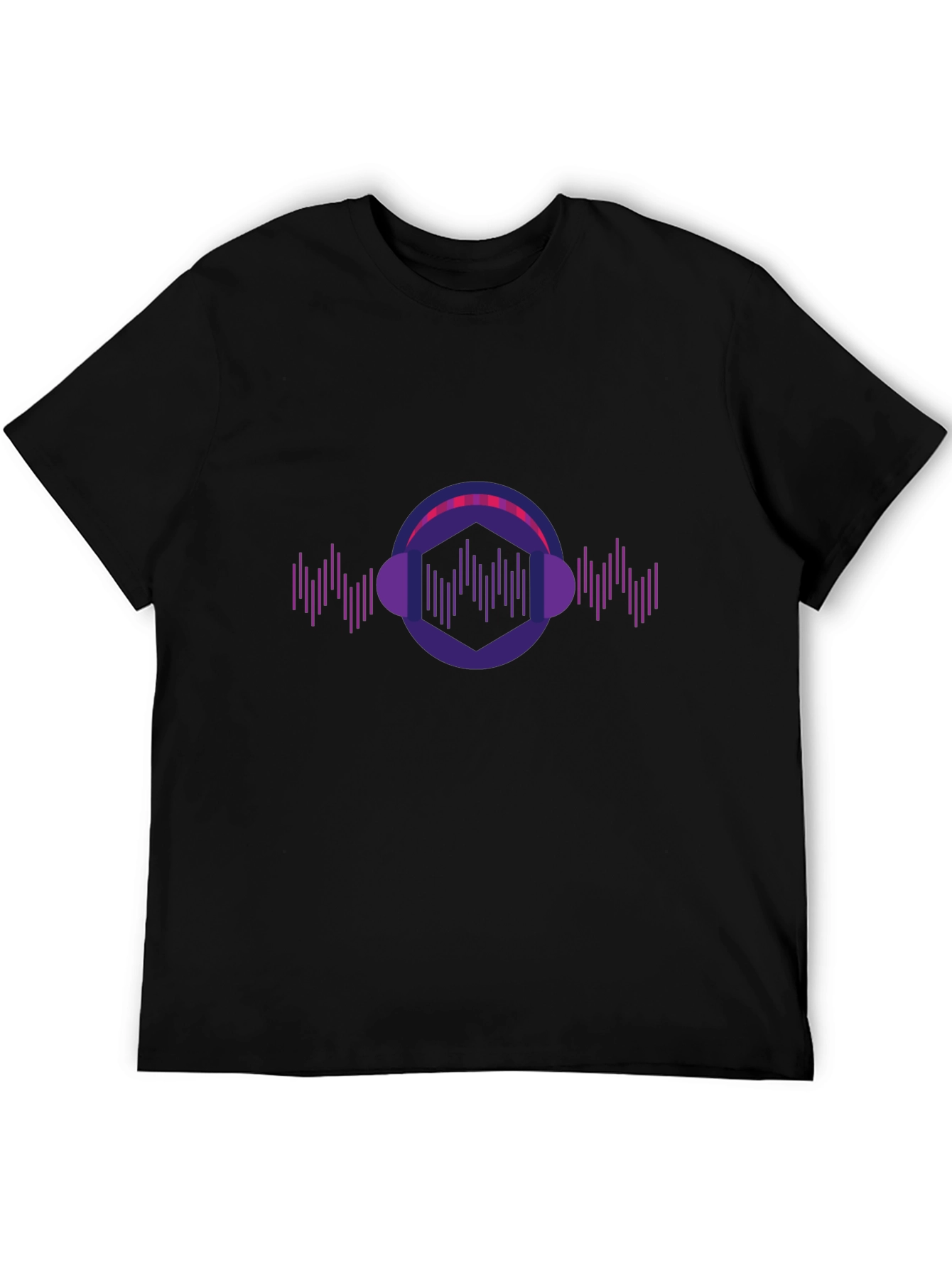 Geometric Headphone Music T-Shirt