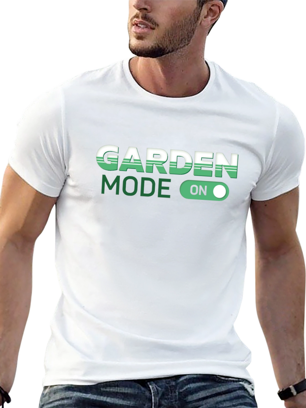 Garden Mode On Black T-Shirt
