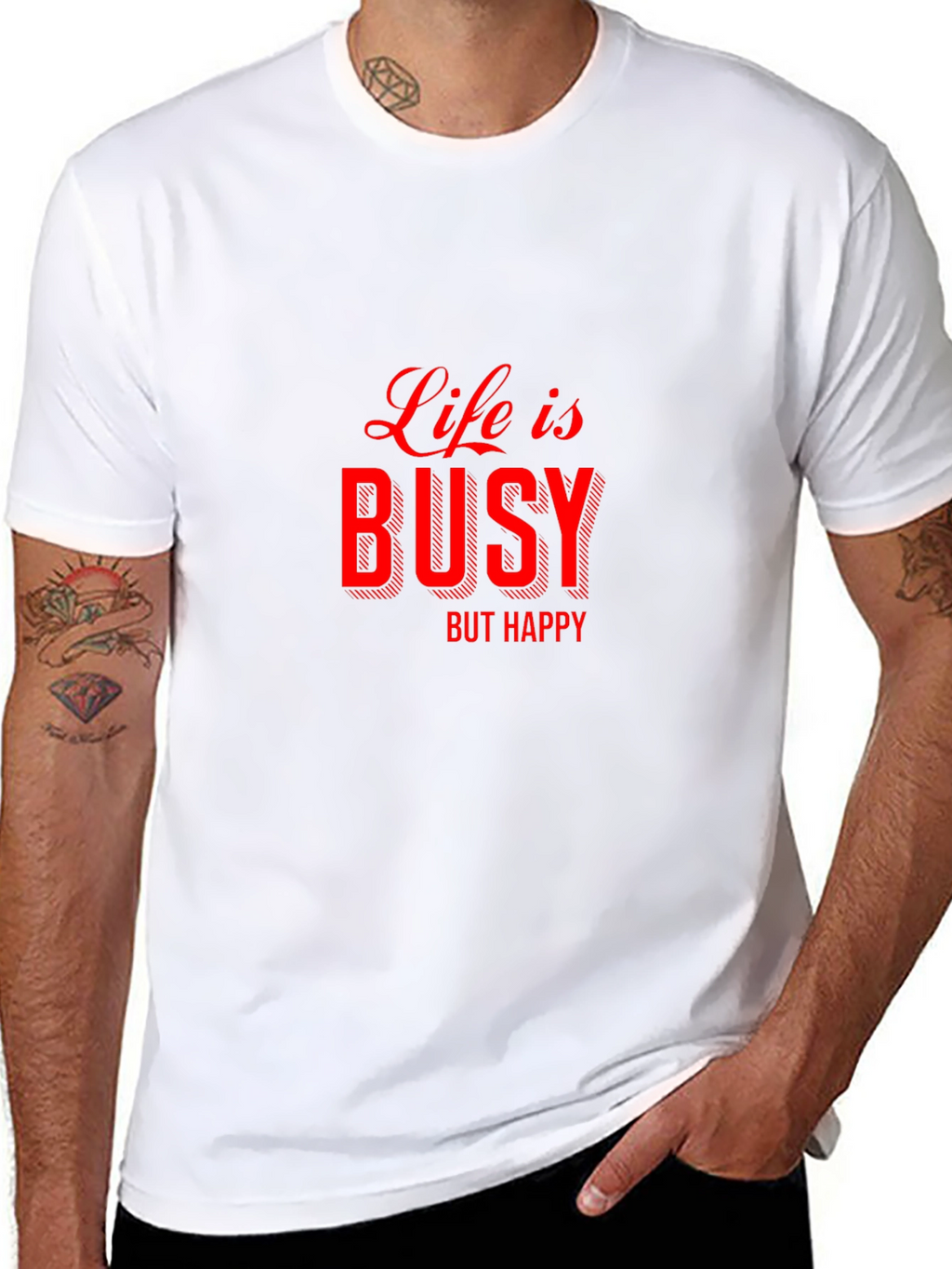 Life is Busy But Happy Graphic Tee
