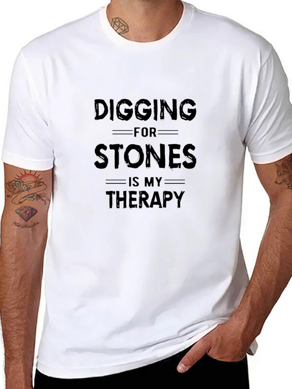Digging Stones Therapy Black T-Shirt
