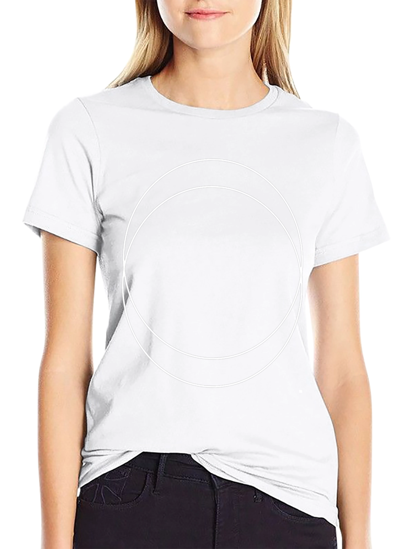 Minimalist Black T-Shirt with Circle Design