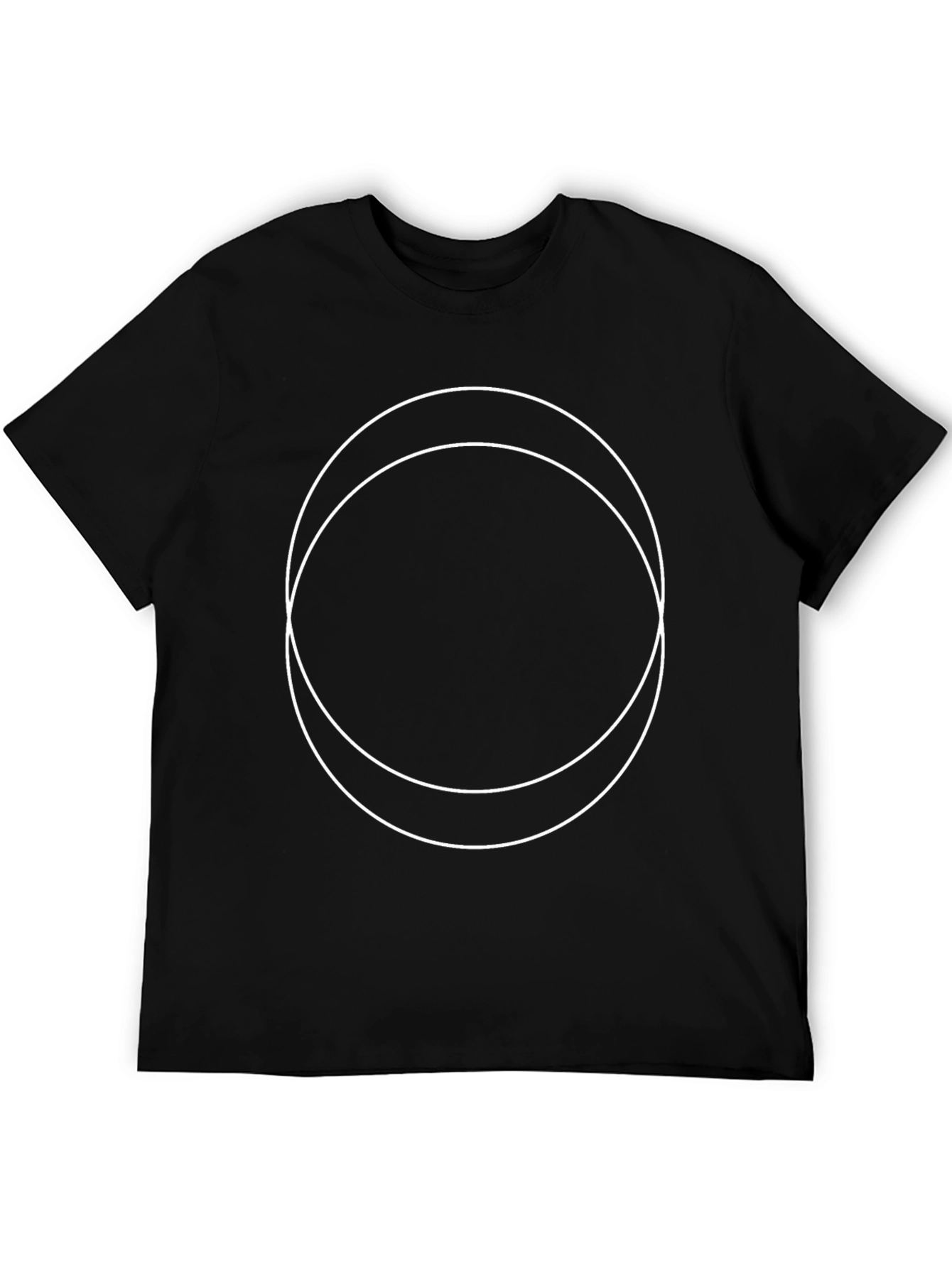 Minimalist Black T-Shirt with Circle Design
