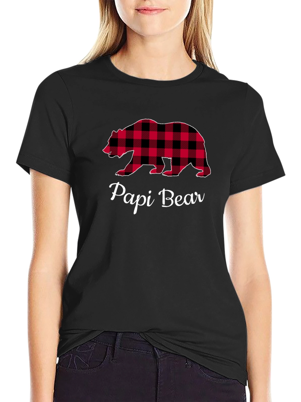 Papi Bear Plaid Graphic Tee
