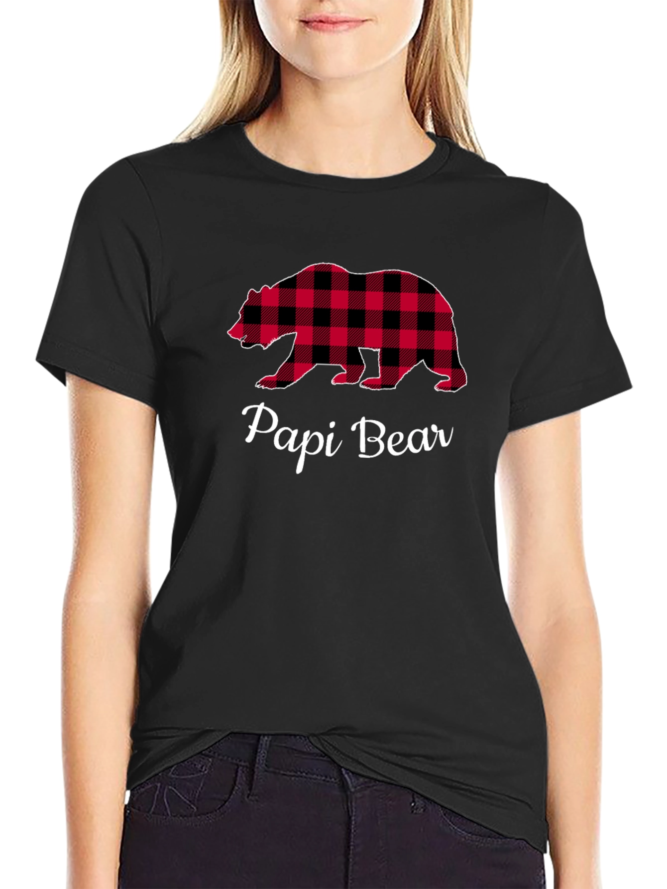 Papi Bear Plaid Graphic Tee