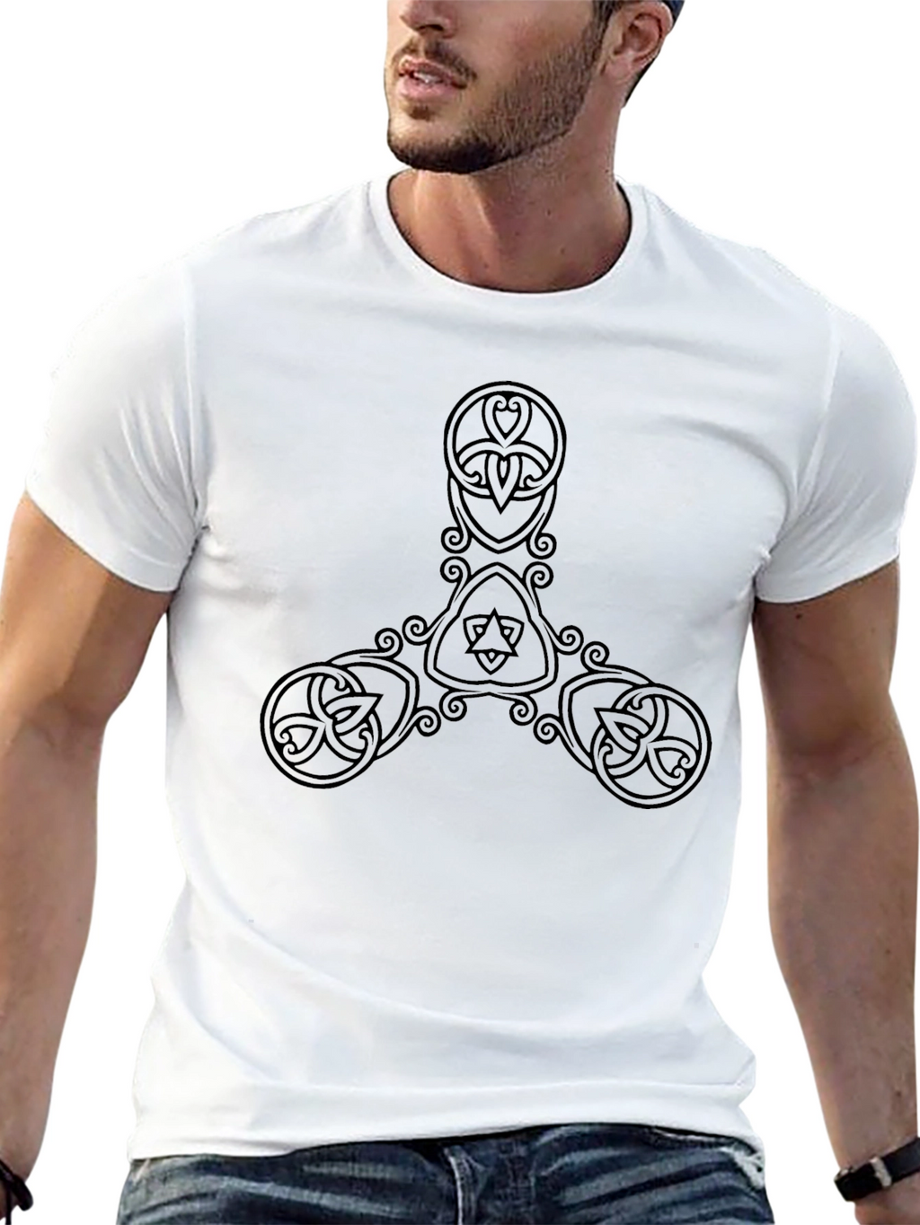 Celtic Knot Design Black T-Shirt