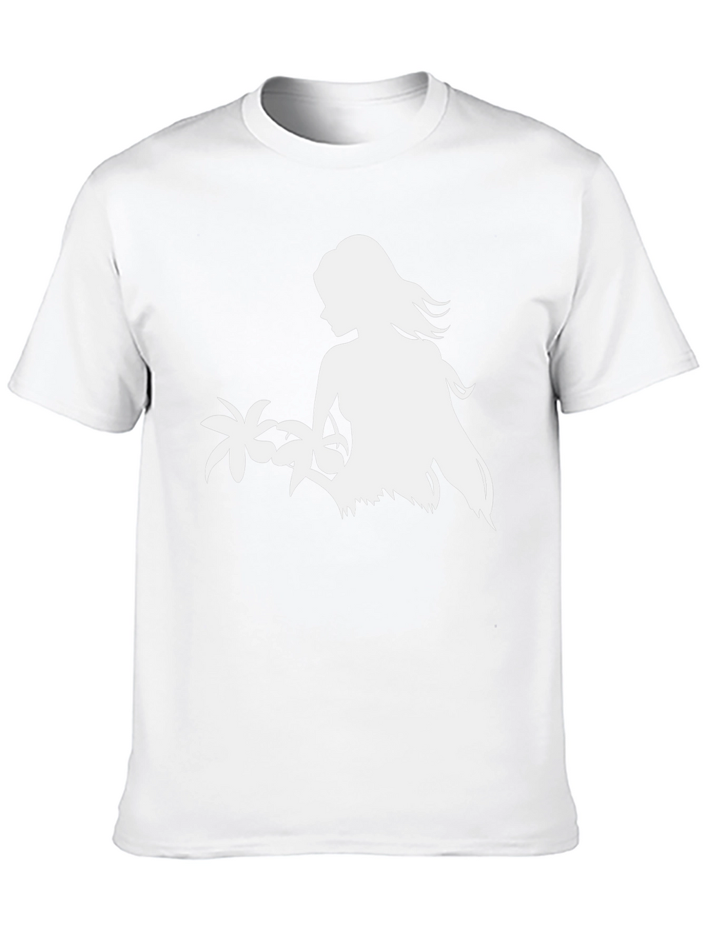 Tropical Island Girl Graphic Tee - Black