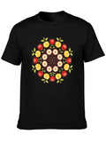 Apple Mandala T-Shirt - Fruit Design Tee