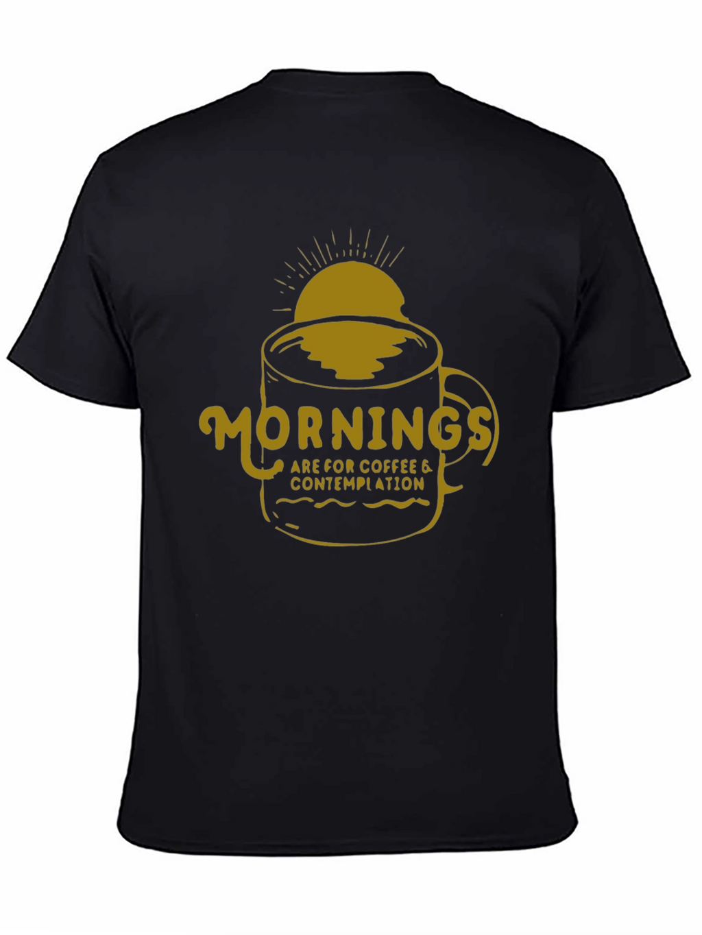 Coffee Contemplation Graphic Tee - Black