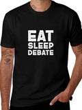 Eat Sleep Debate T-Shirt - Black Cotton Tee