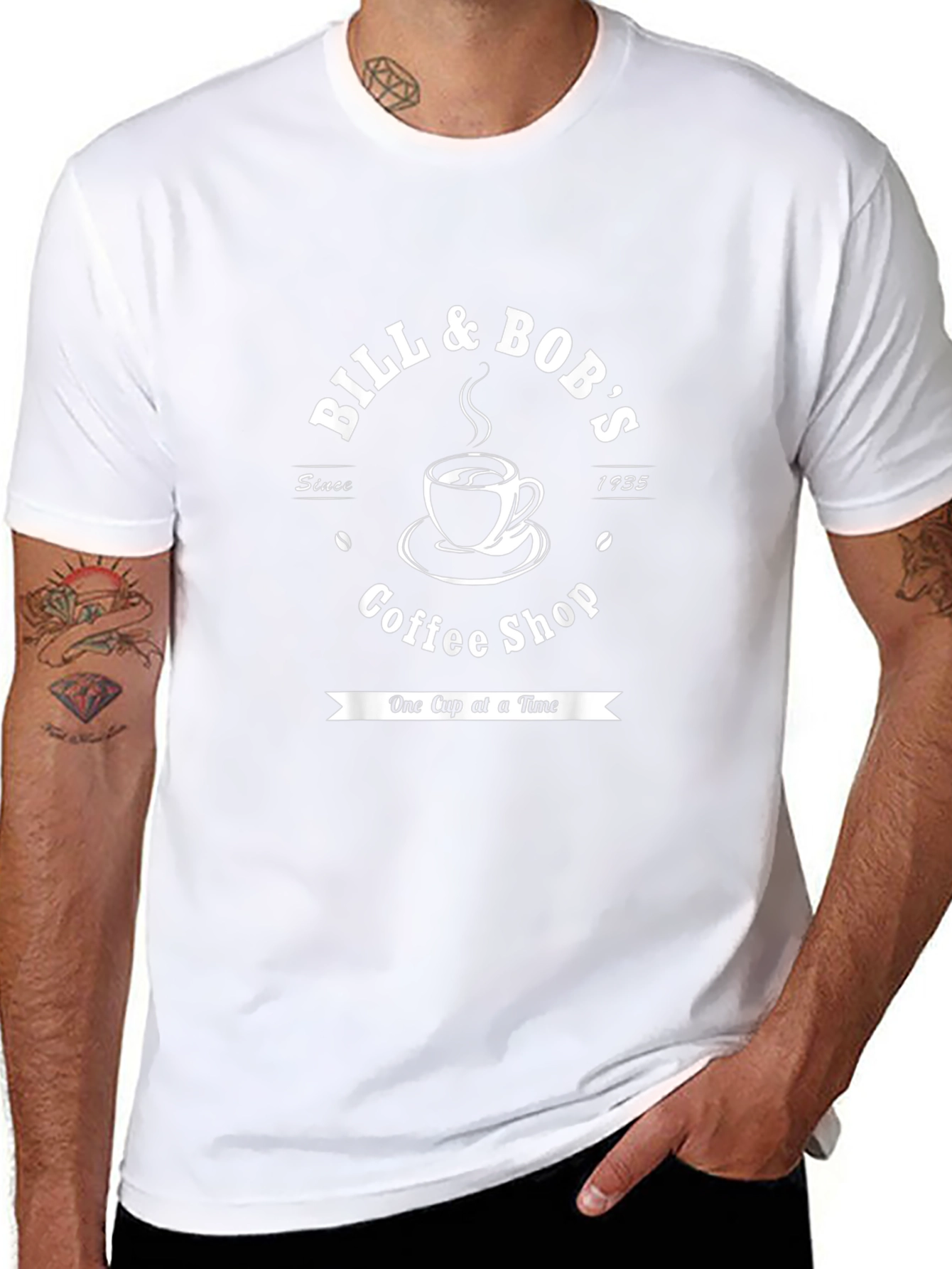 Bill & Bobs Coffee Shop Graphic T-Shirt