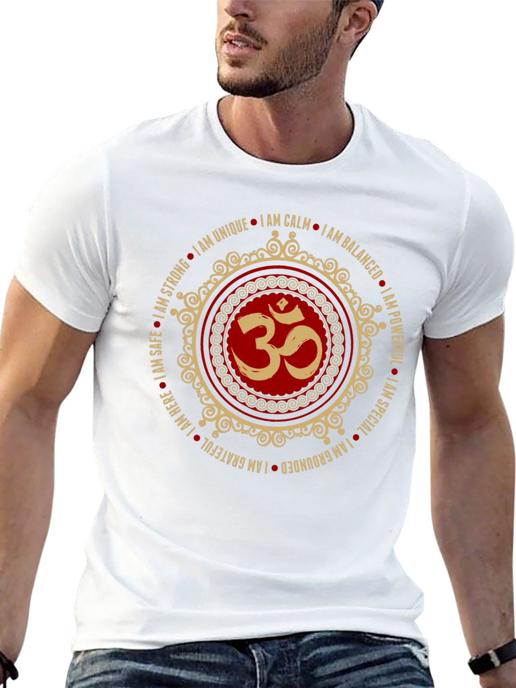 Om Symbol T-Shirt - Positive Affirmations Yoga Tee
