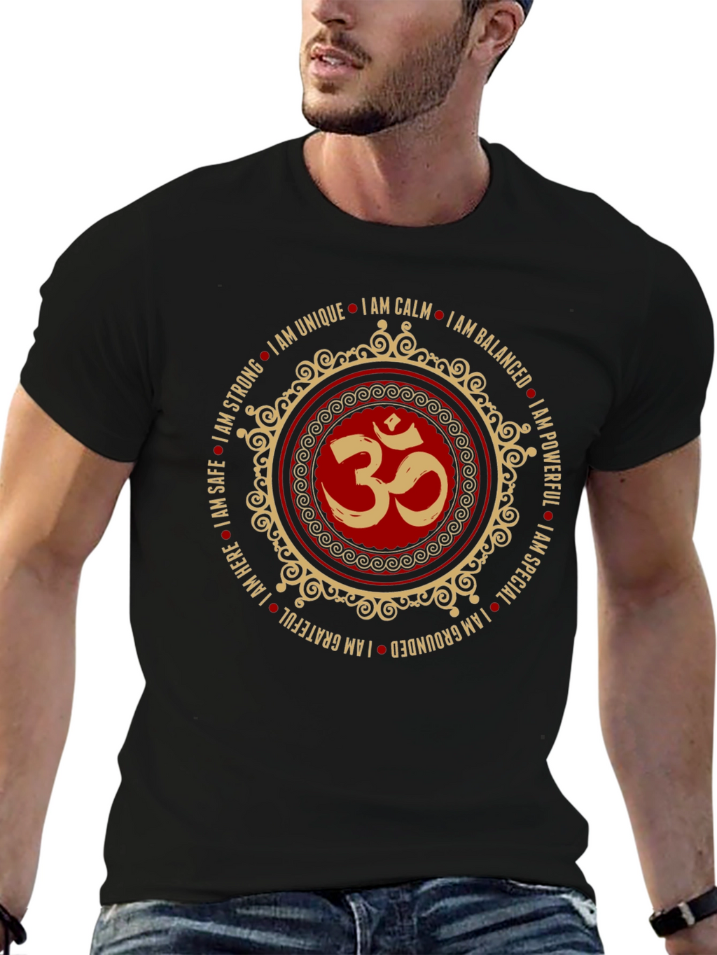 Om Symbol T-Shirt - Positive Affirmations Yoga Tee
