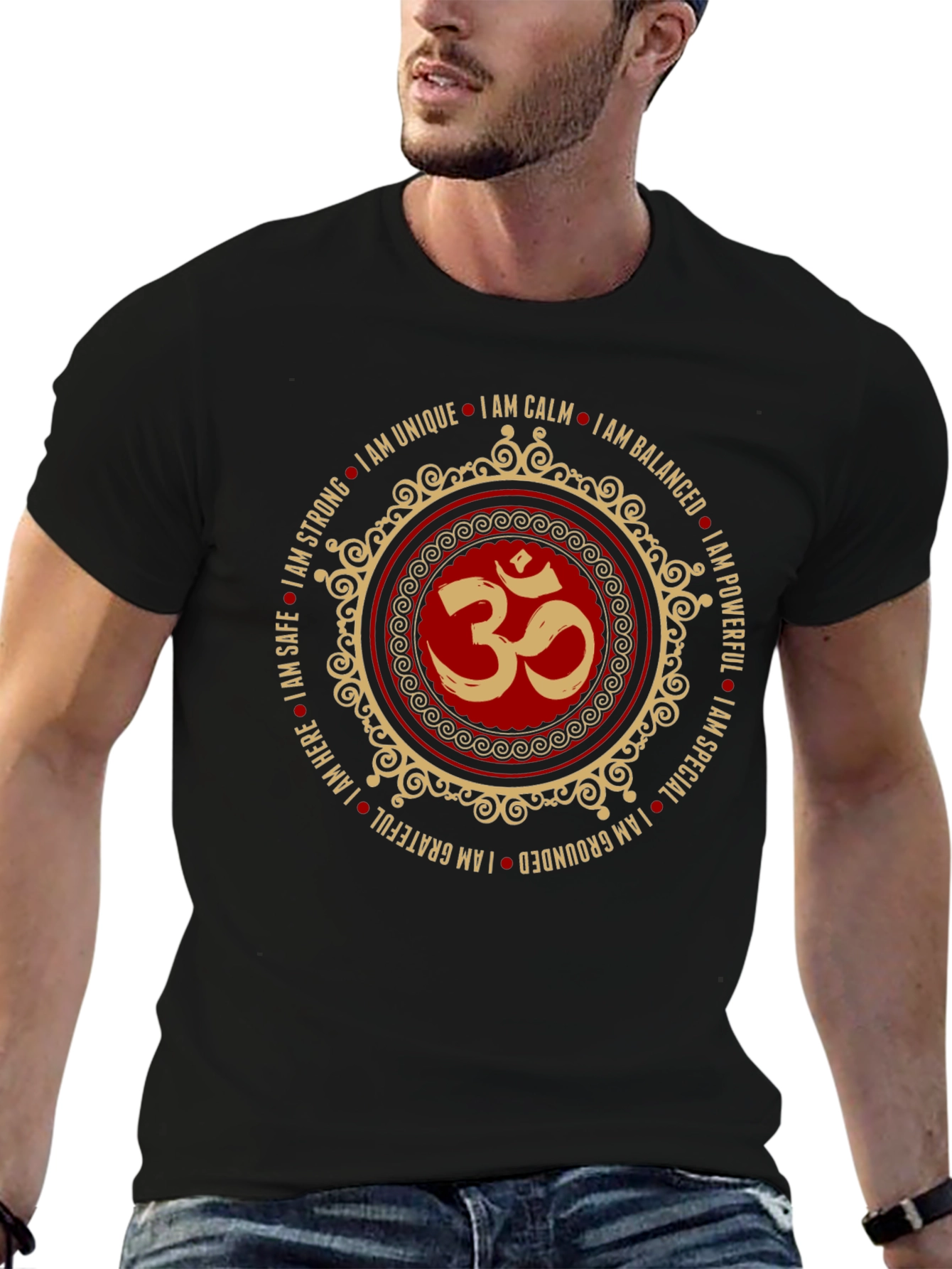 Om Symbol T-Shirt - Positive Affirmations Yoga Tee