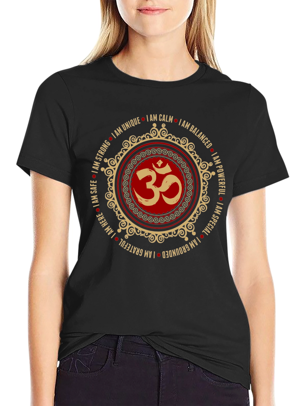 Om Symbol T-Shirt - Positive Affirmations Yoga Tee