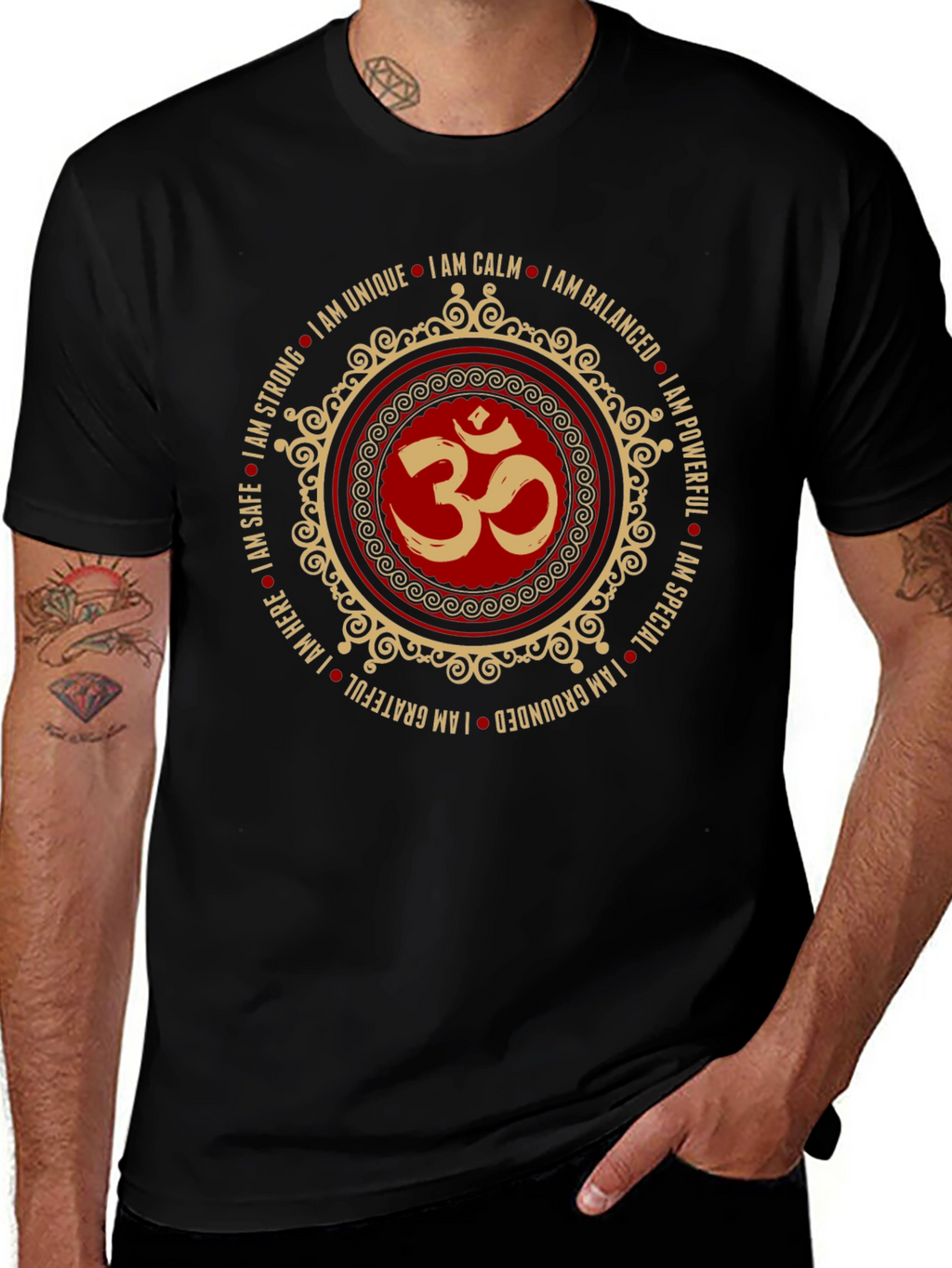 Om Symbol T-Shirt - Positive Affirmations Yoga Tee