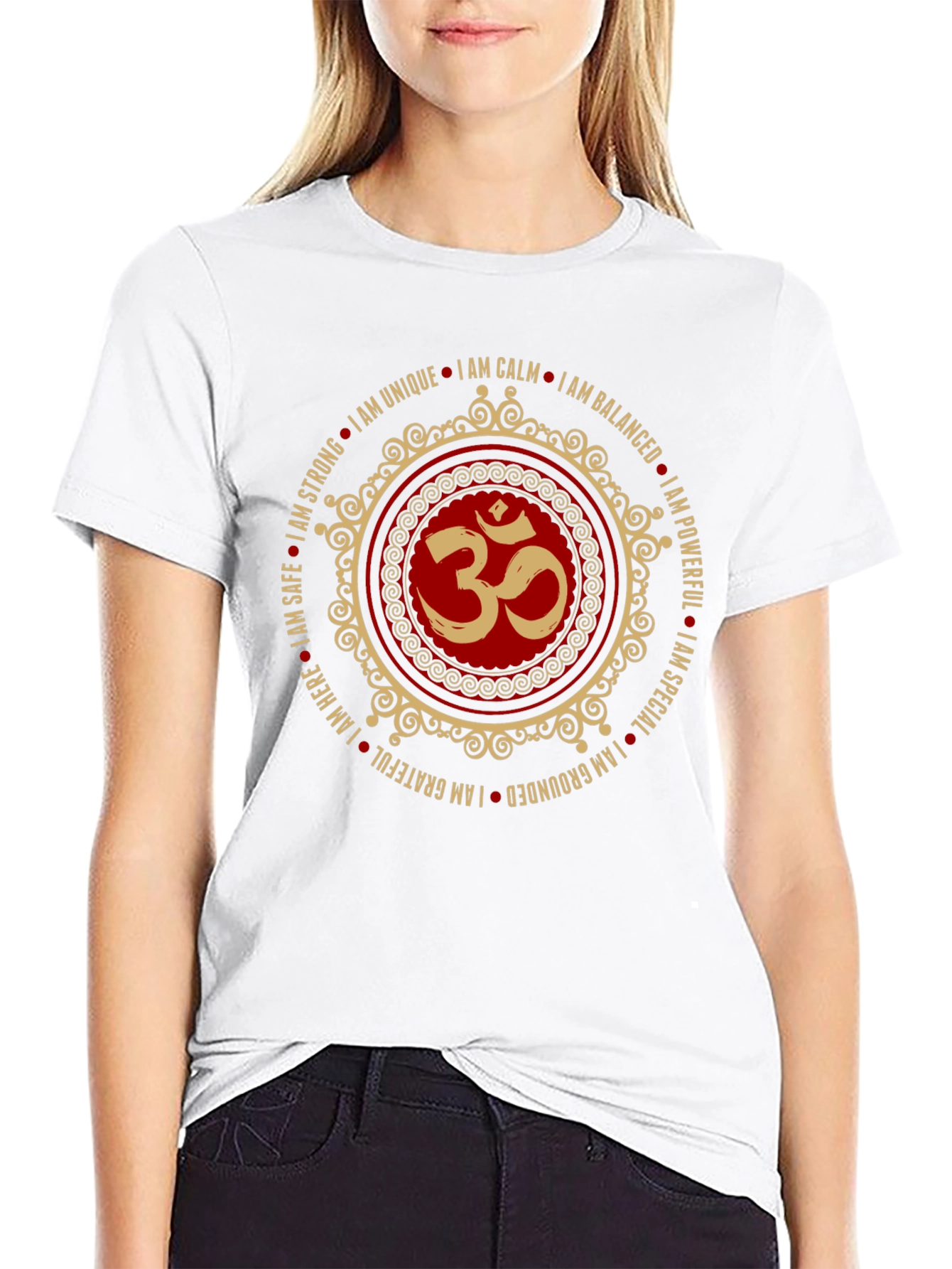 Om Symbol T-Shirt - Positive Affirmations Yoga Tee