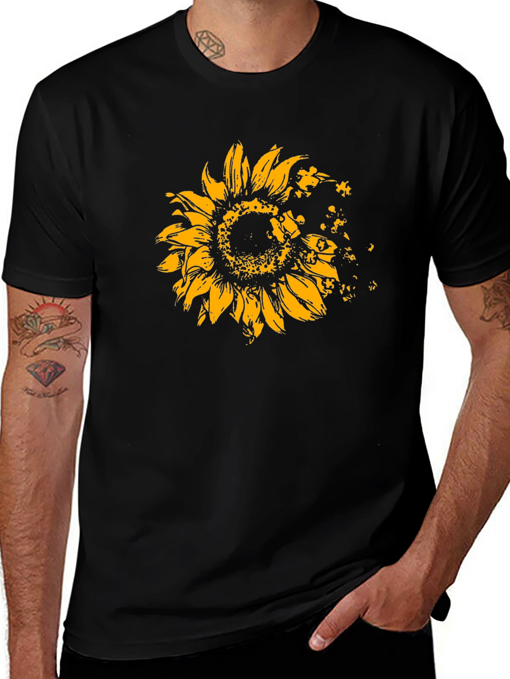 Sunflower Puzzle Piece T-Shirt