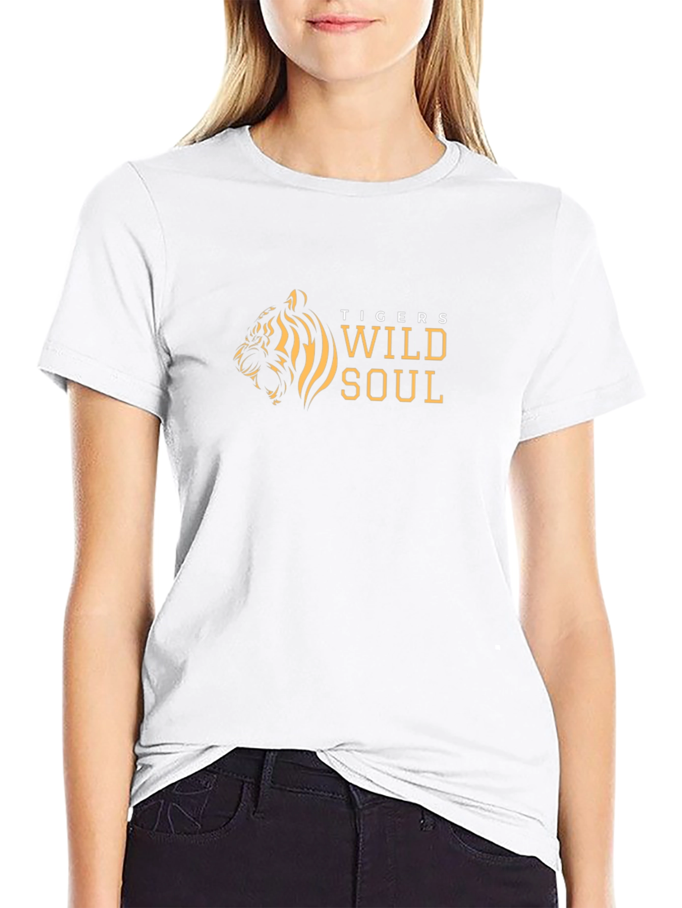 Tigers Wild Soul Graphic Print Black T-Shirt