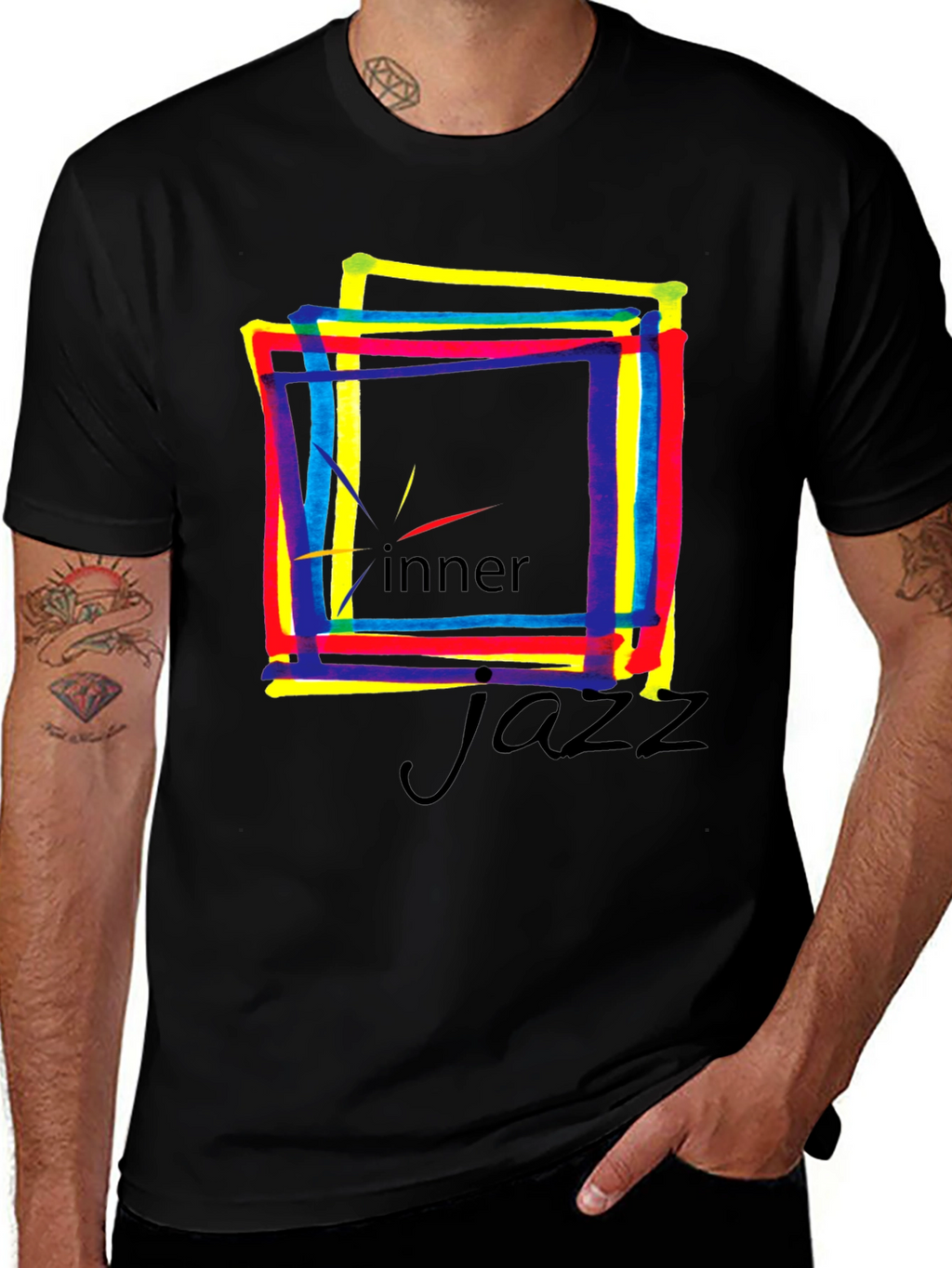 Inner Jazz Graphic T-Shirt - Black