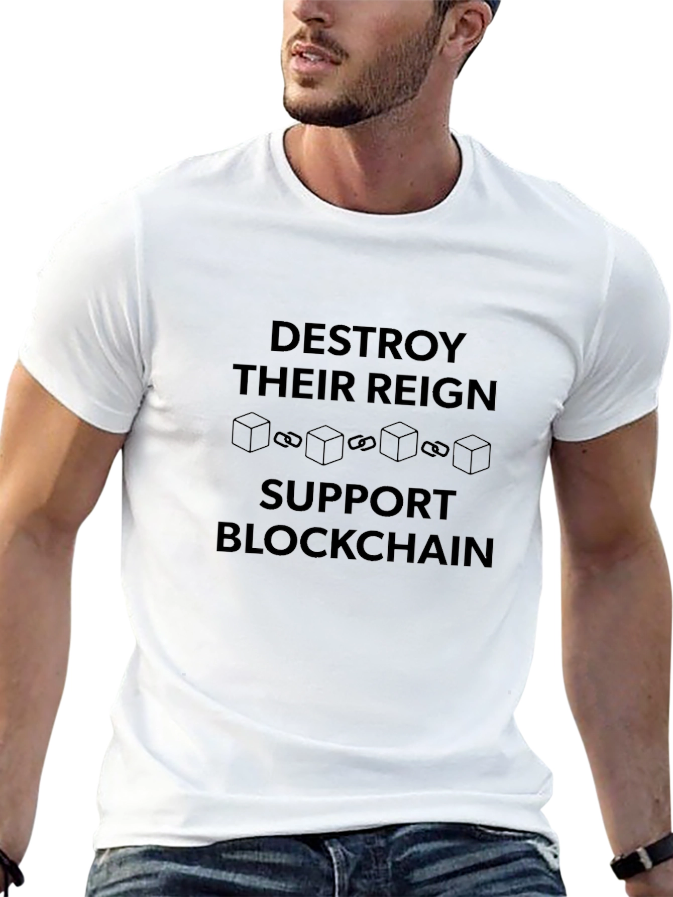 Destroy Their Reign Support Blockchain T-Shirt
