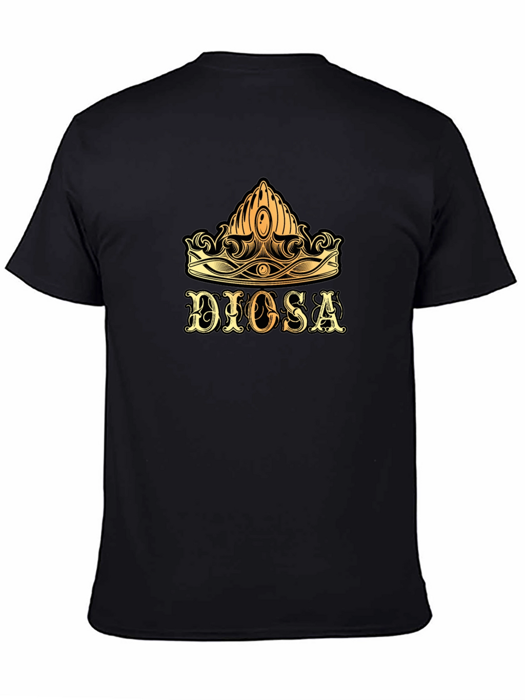 Dios Crown Graphic Tee - Stylish Black T-Shirt