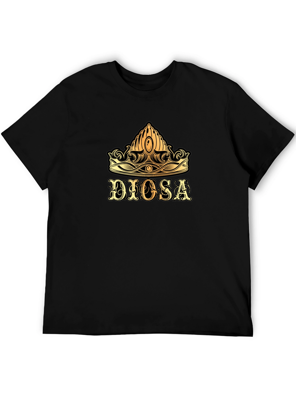 Dios Crown Graphic Tee - Stylish Black T-Shirt