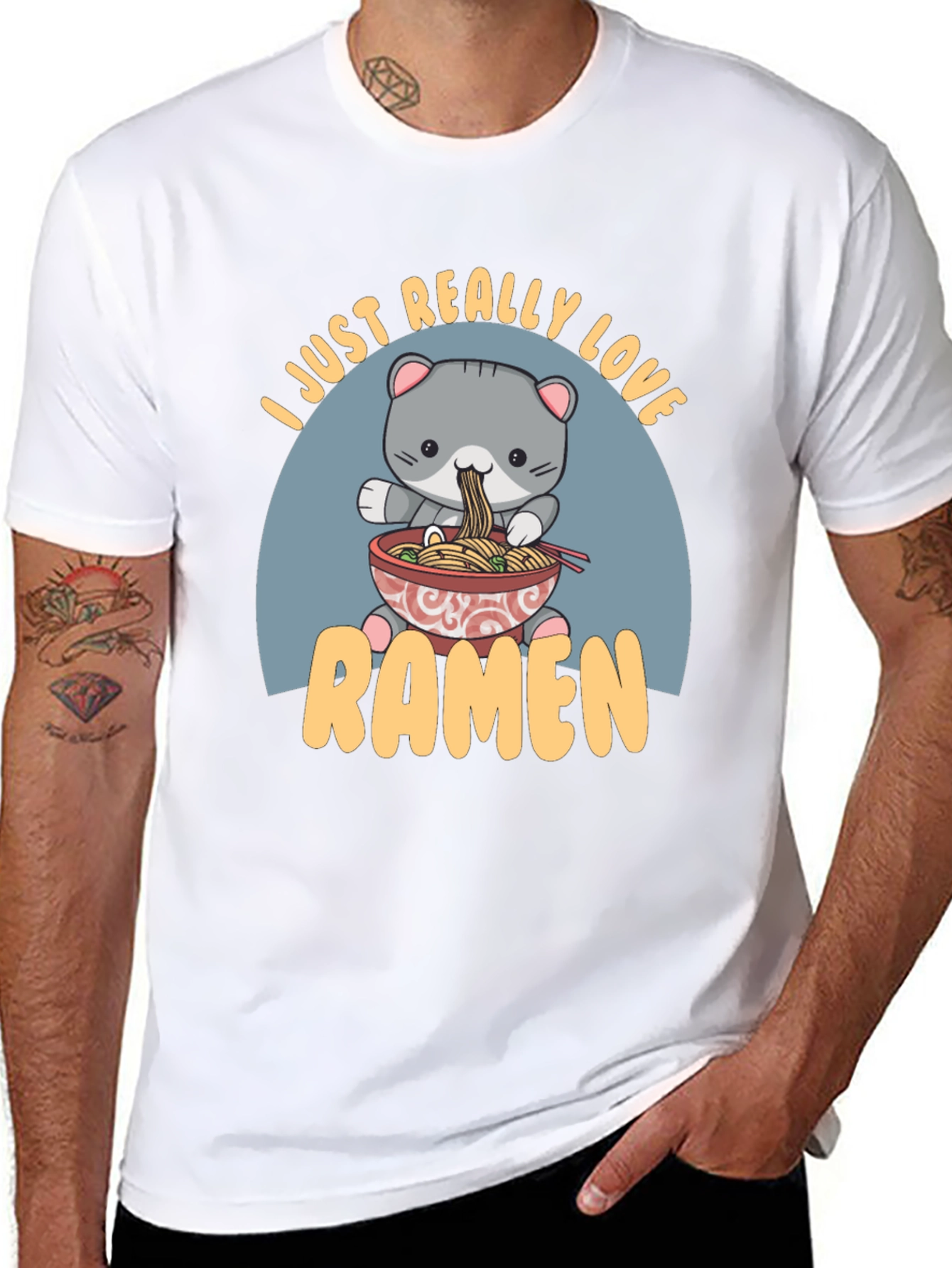 Cute Ramen Cat T-Shirt