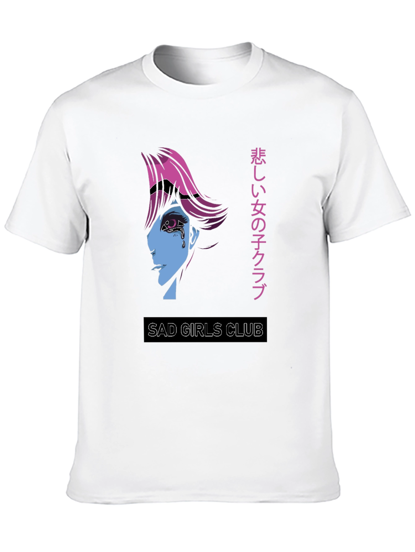 Sad Girls Club Graphic Tee - Anime Style