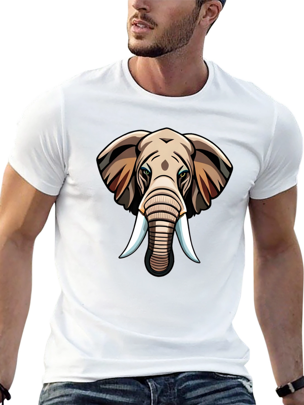 Elephant Graphic Tee - Black
