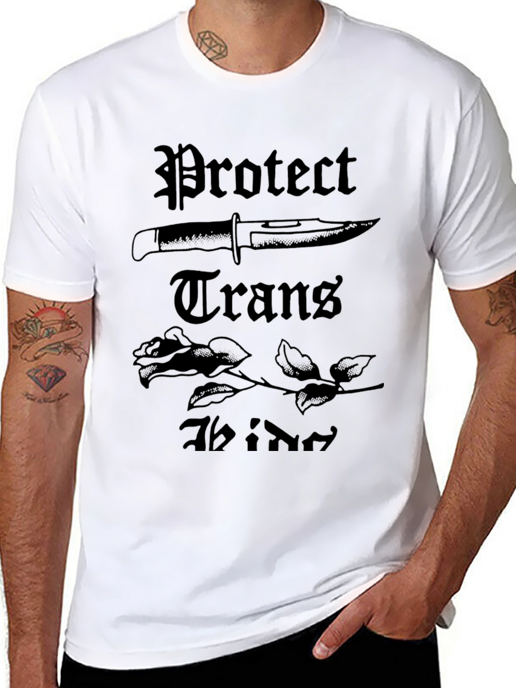 Protect Trans Kids Black Graphic Tee