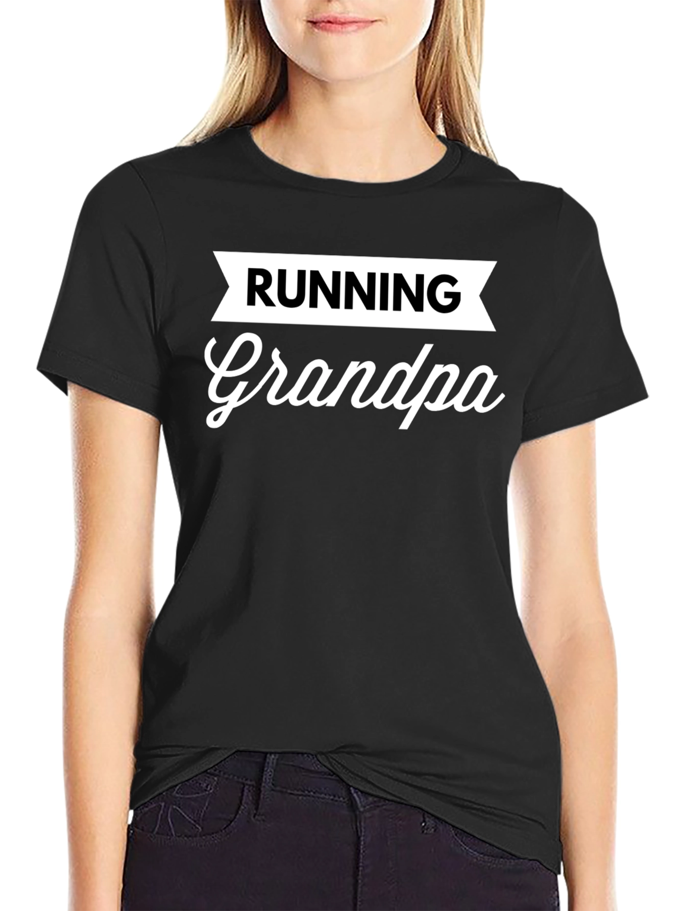 Running Grandpa T-Shirt - Black
