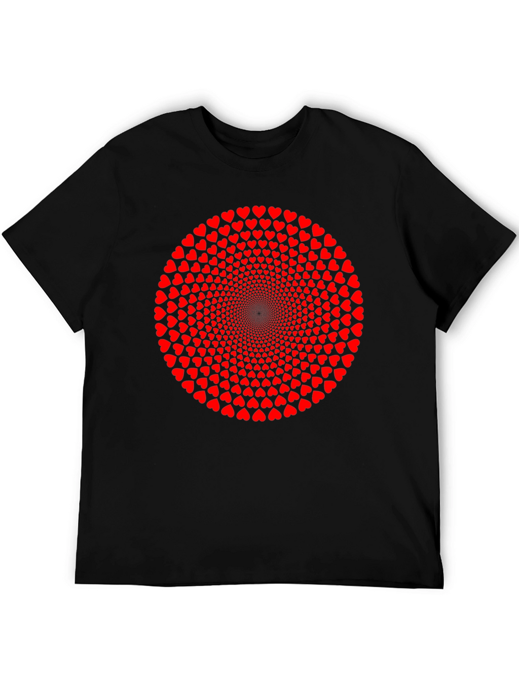 Heart Circle Graphic T-Shirt - Black