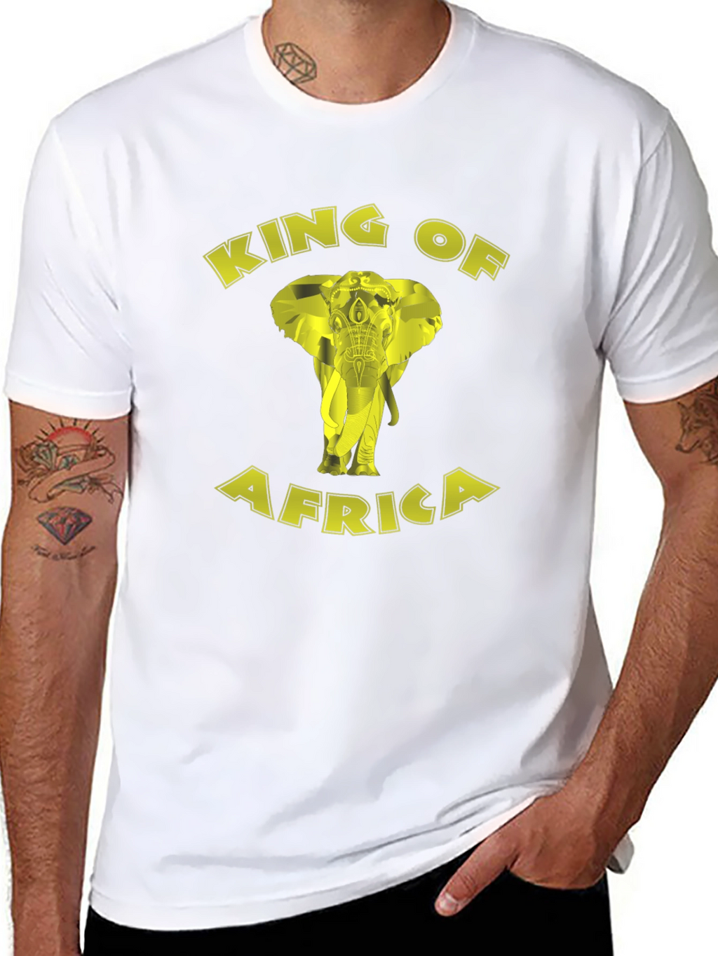 King of Africa Elephant Graphic T-Shirt