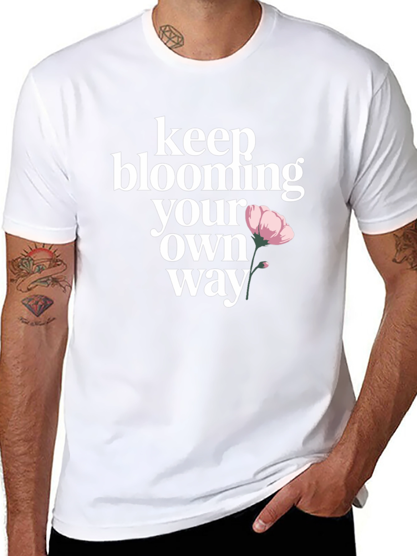 Keep Blooming T-Shirt - Positive Graphic Tee