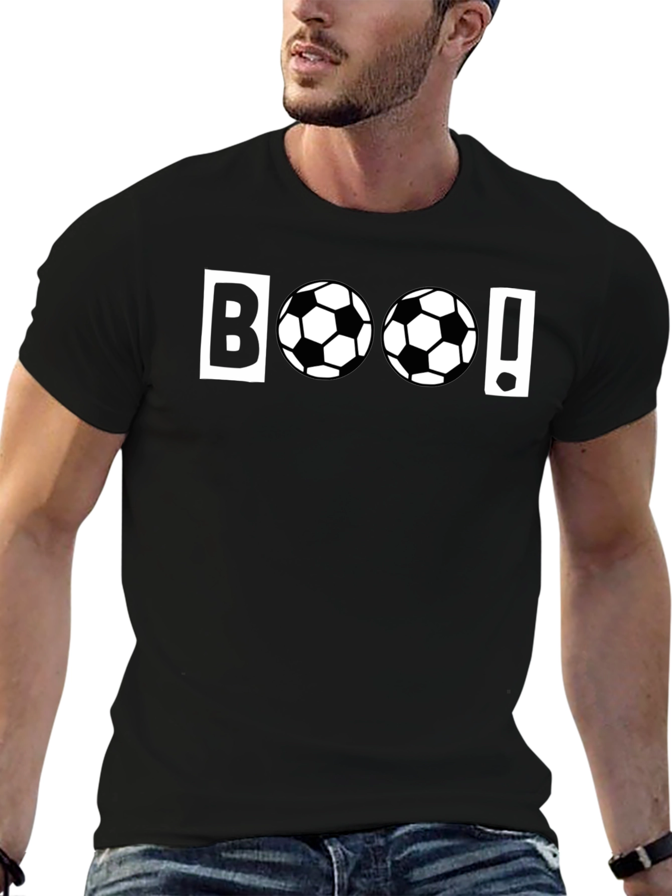 Boo! Soccer Themed Graphic T-Shirt