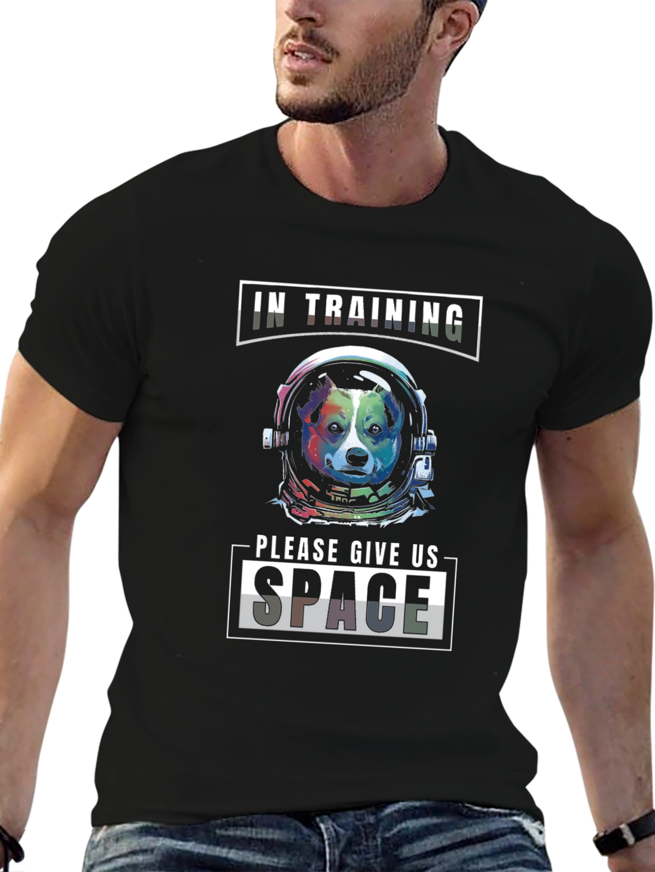 Space Dog T-Shirt: In Training Give Us Space!
