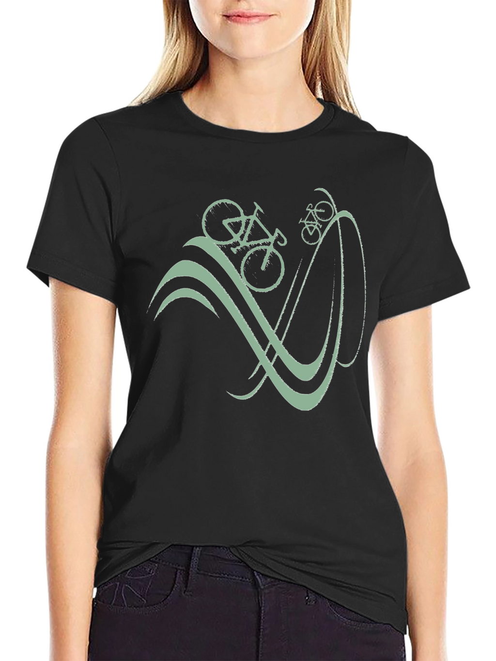 Bicycle Graphic T-Shirt - Casual Cotton Tee
