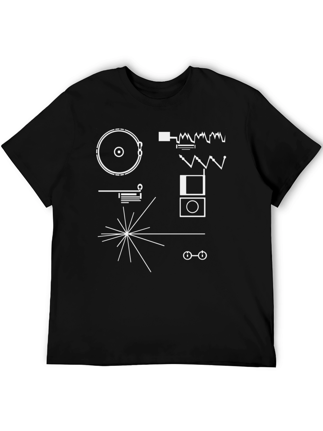 Voyager Plaque Graphic T-Shirt - Black