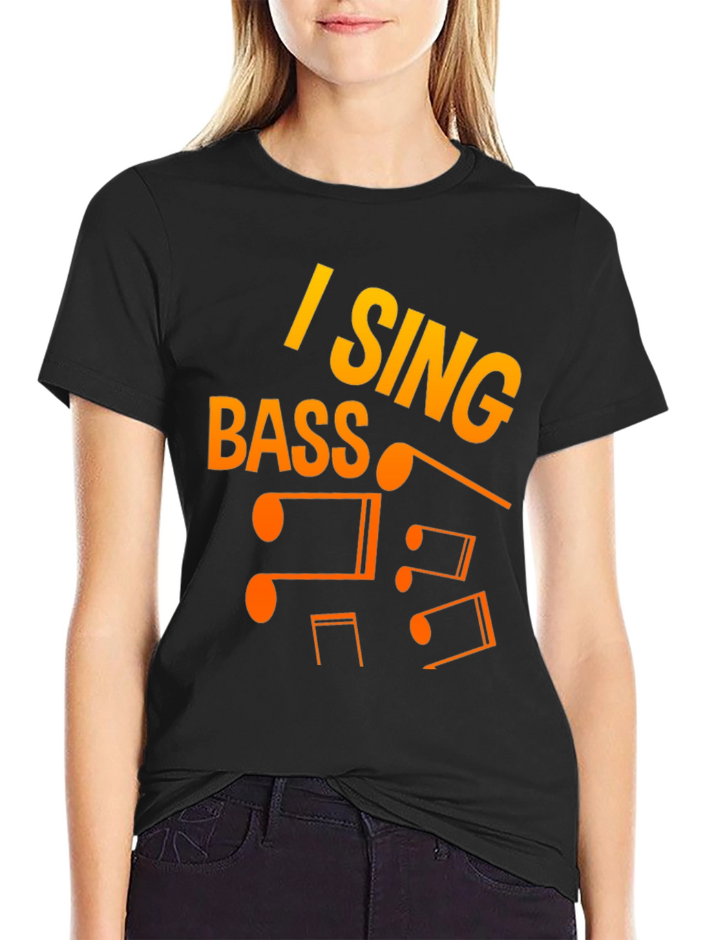 I Sing Bass Music Notes Graphic T-Shirt