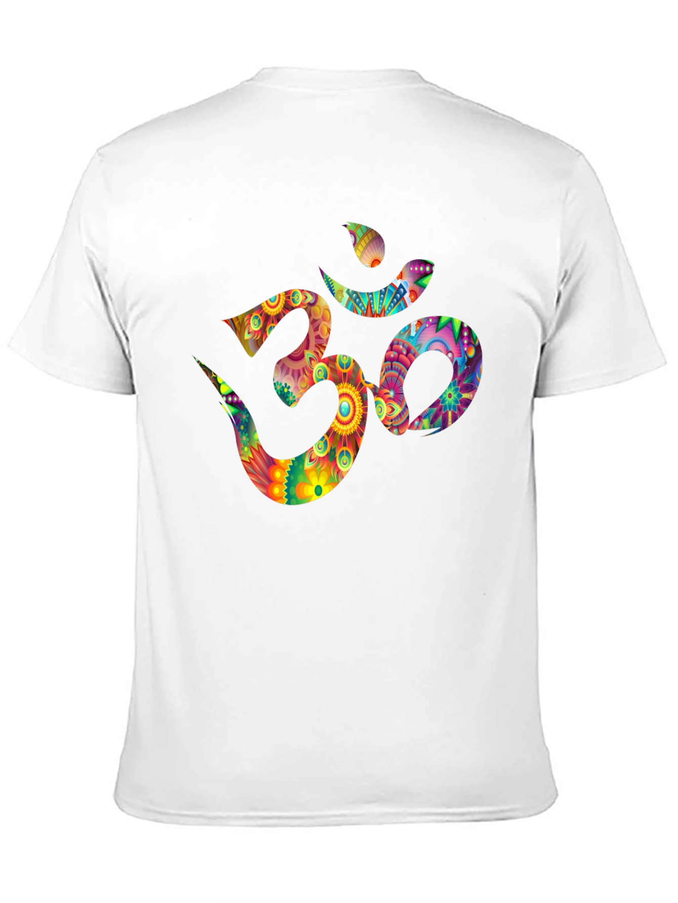 Om Symbol Graphic Tee - Vibrant Floral Design