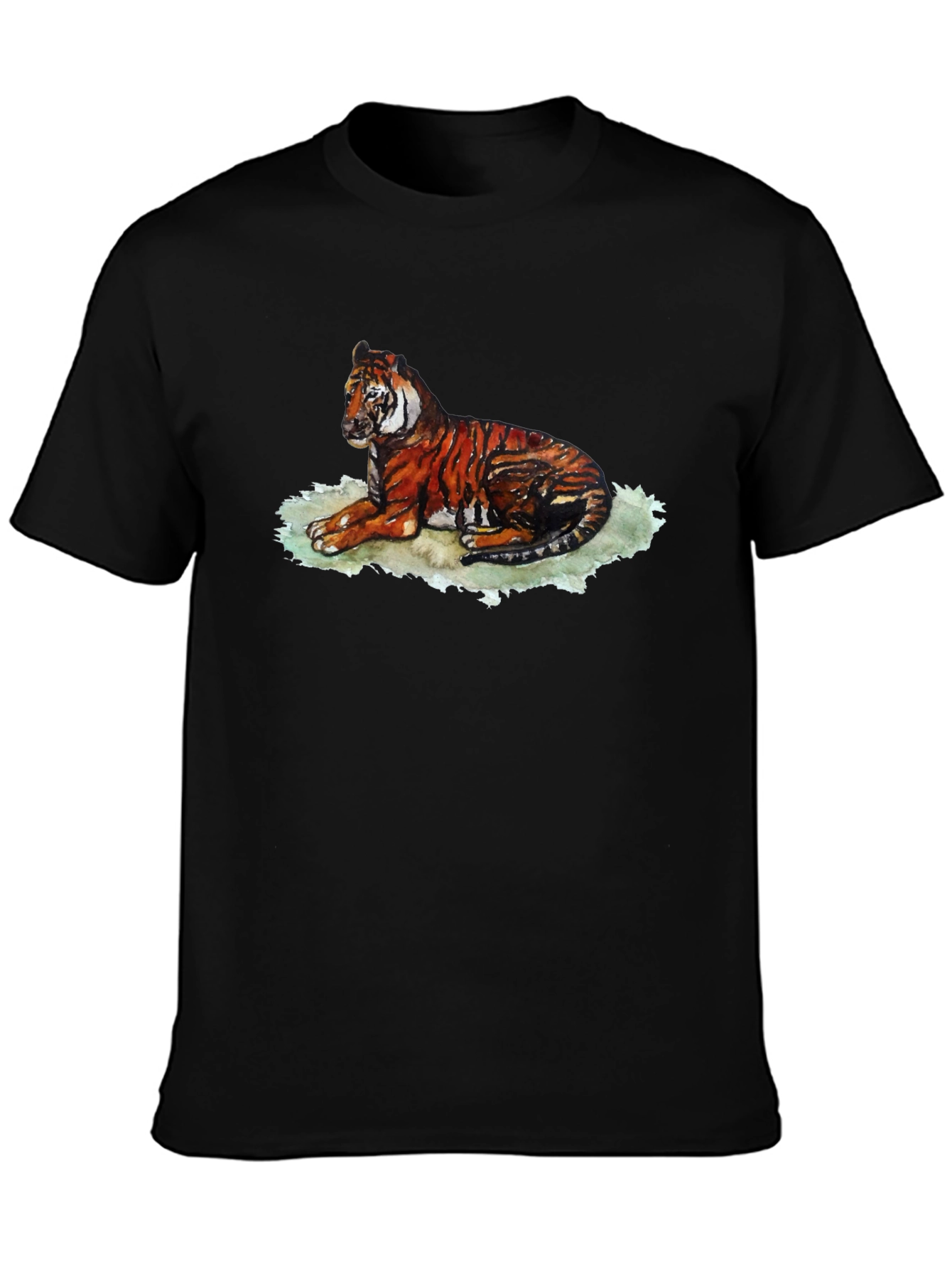 Tiger Graphic T-Shirt - Black Relaxed Fit