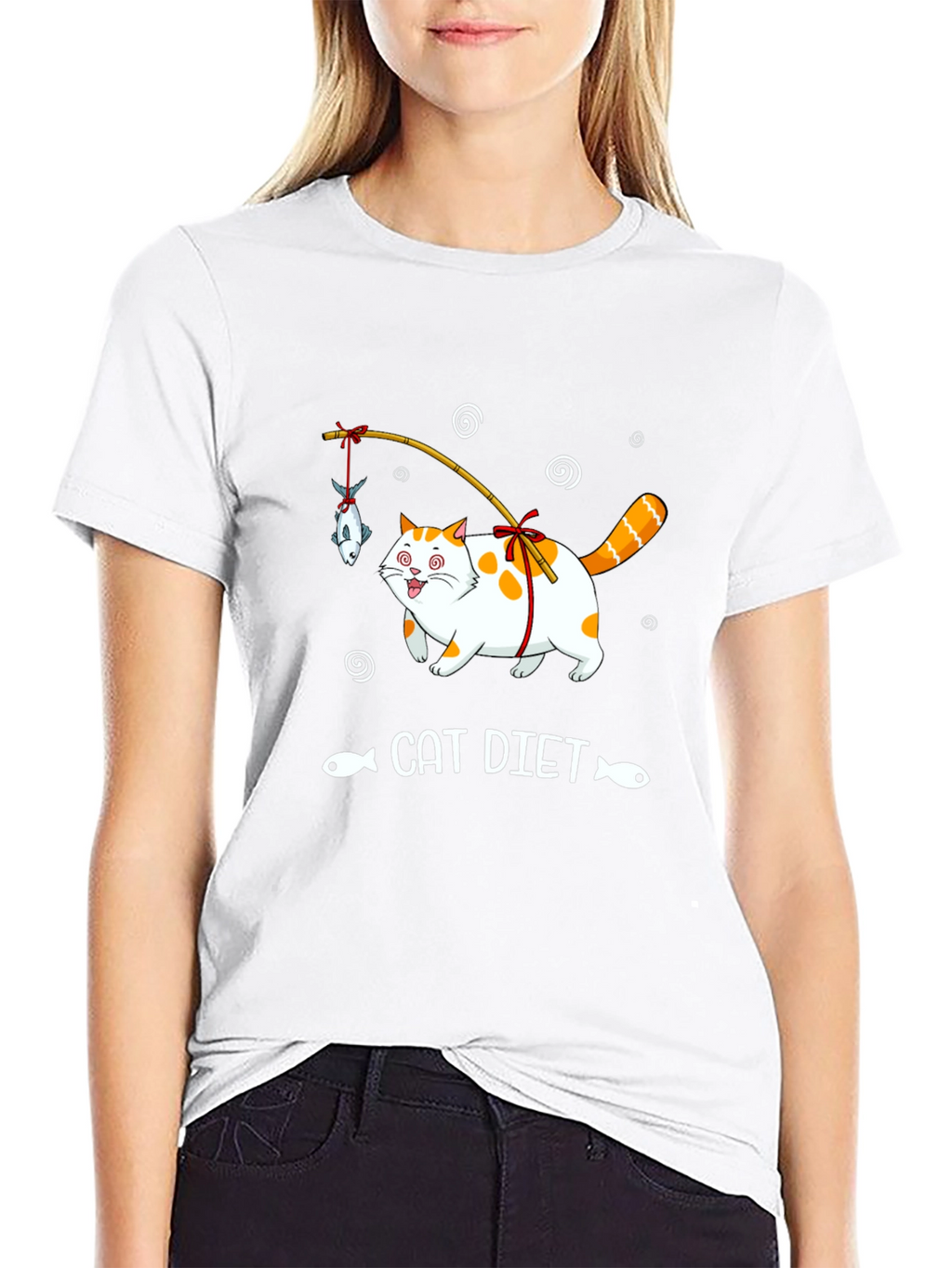 Funny Cat Diet T-Shirt - Unisex Black Tee
