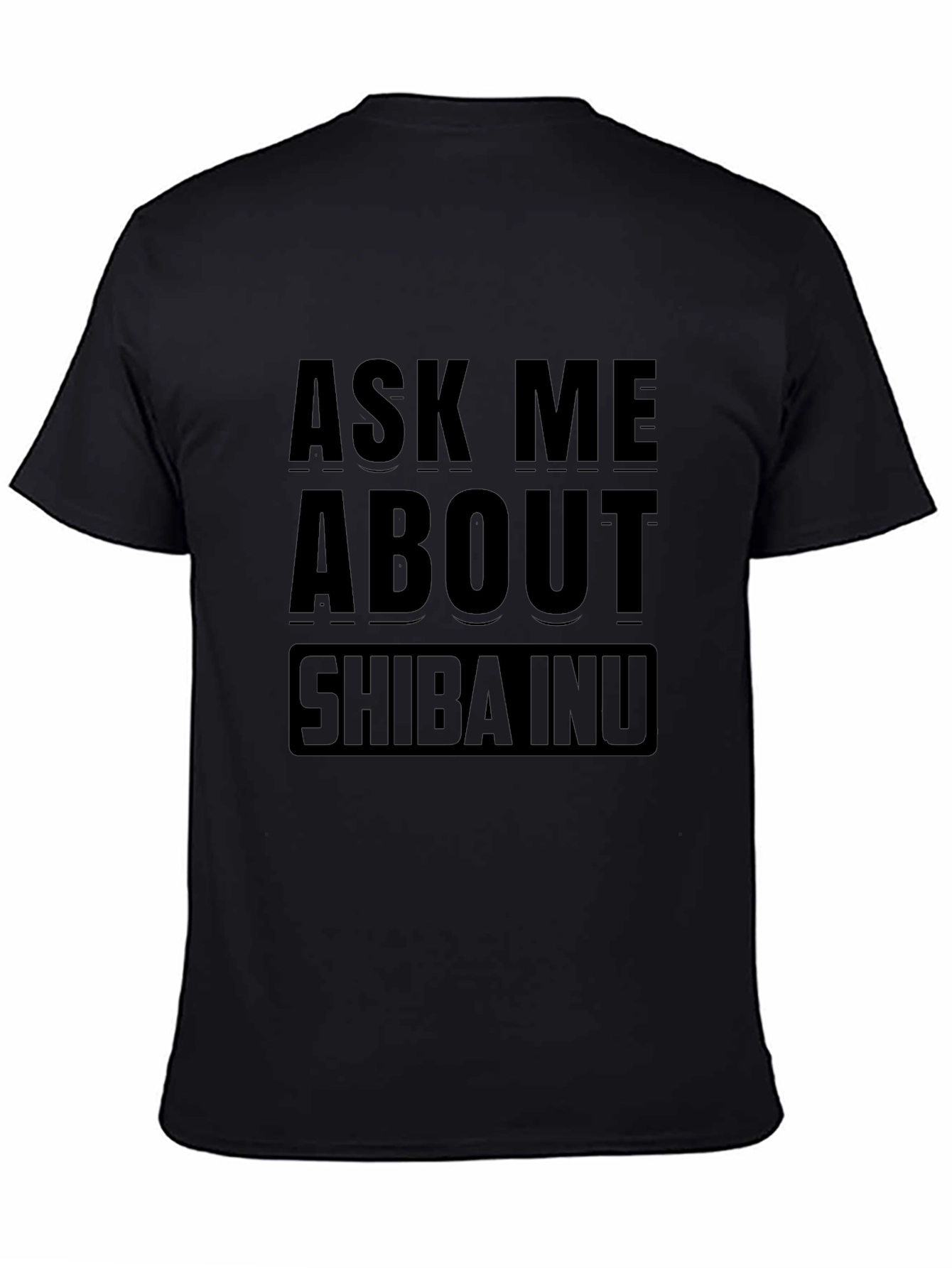 Ask Me About Shiba Inu Black T-Shirt