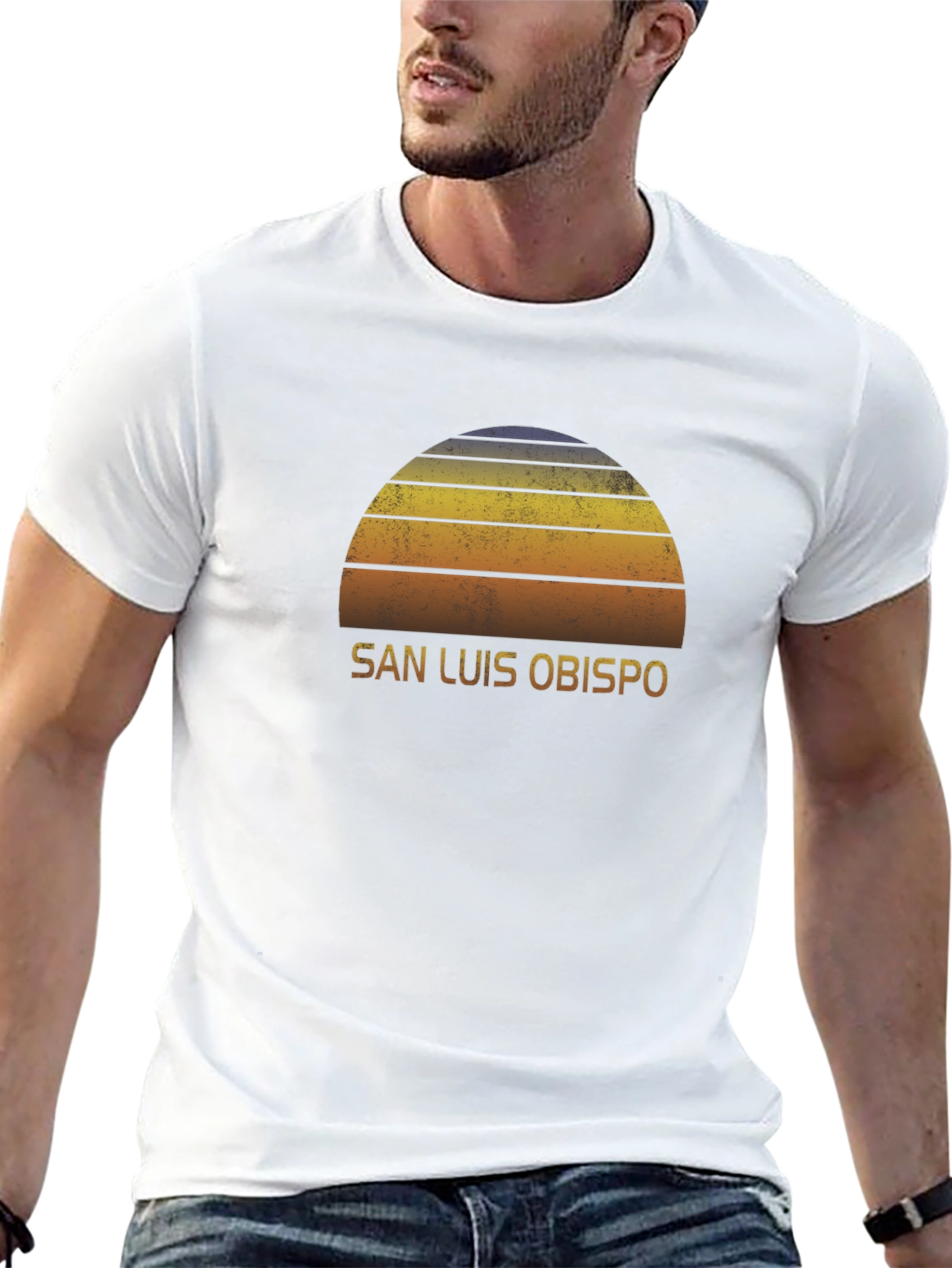 Retro San Luis Obispo T-Shirt - Sunset Design