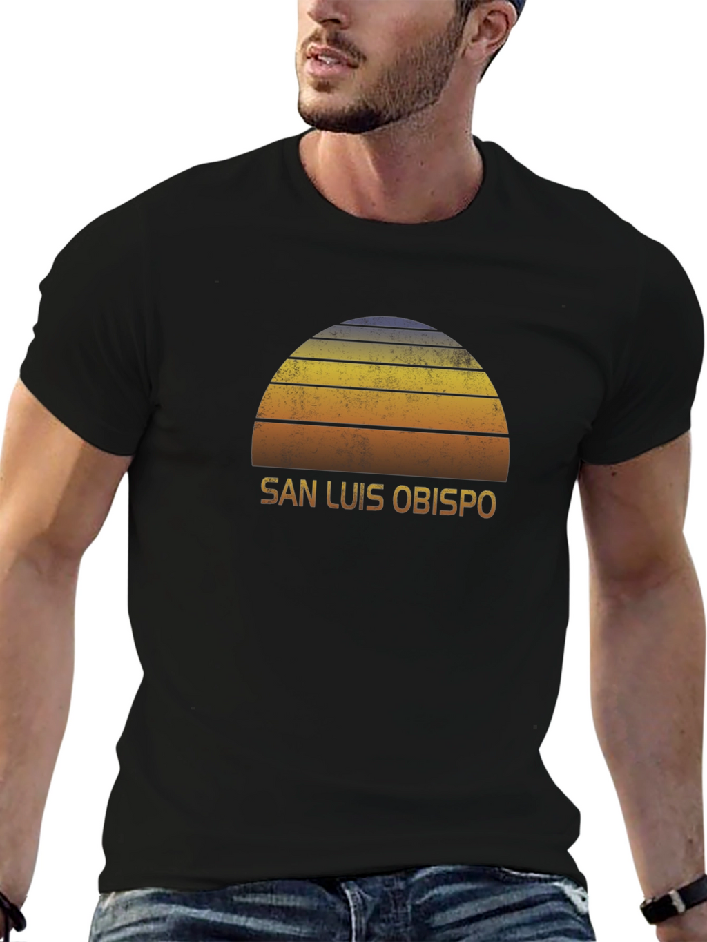 Retro San Luis Obispo T-Shirt - Sunset Design