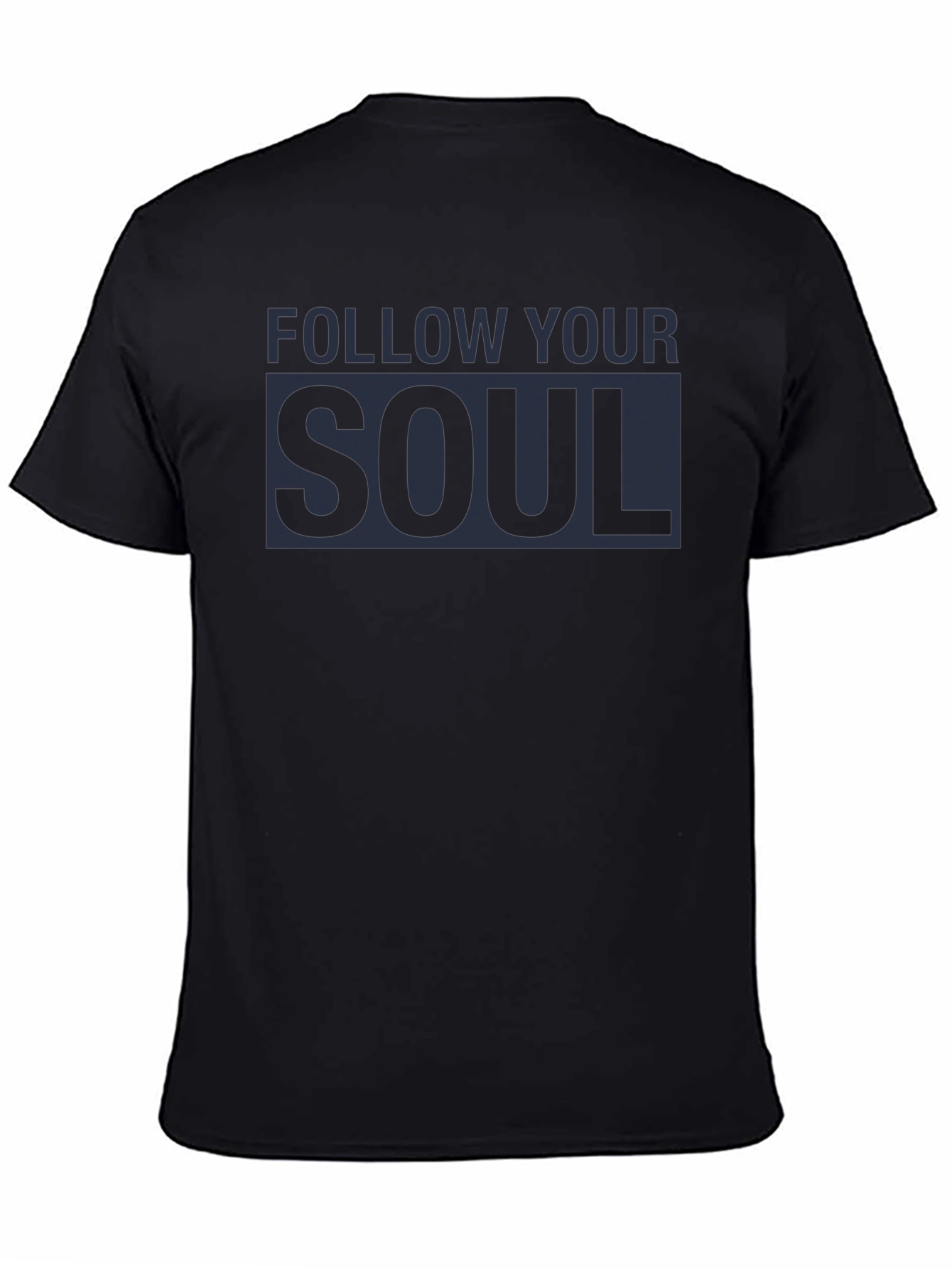Follow Your Soul Graphic Tee - Black Cotton Blend