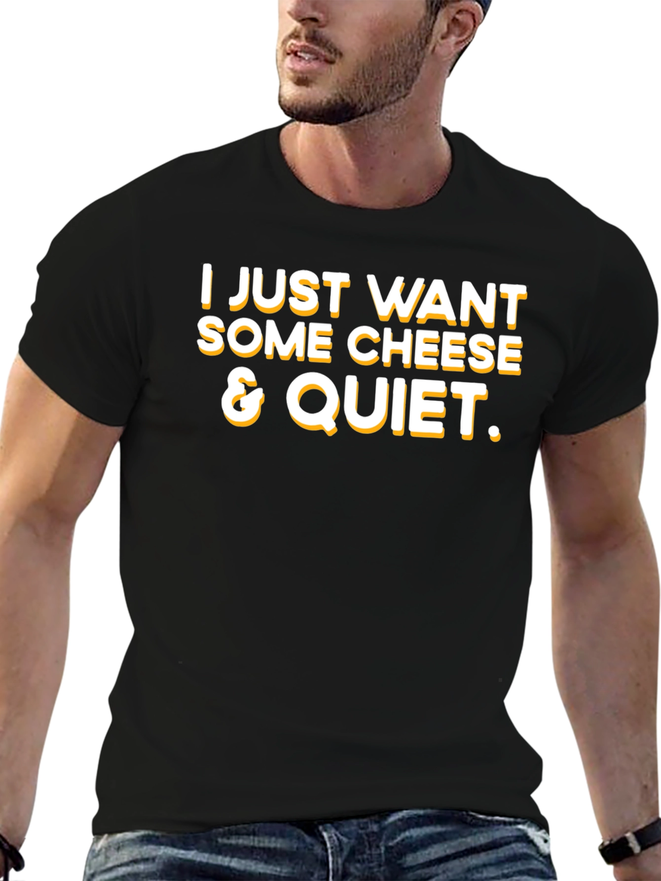 Cheese & Quiet T-Shirt - Funny Foodie Tee