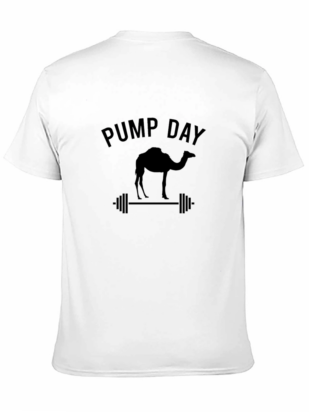 PUMP DAY Camel Lifting Weights Black T-Shirt