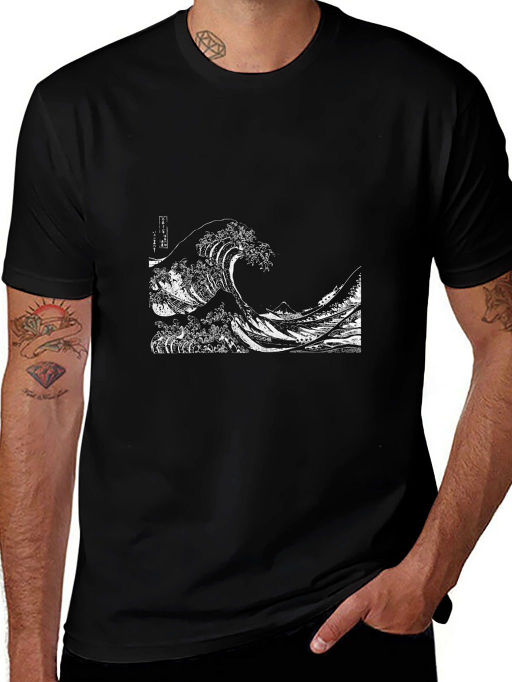 Great Wave Graphic Tee - Black