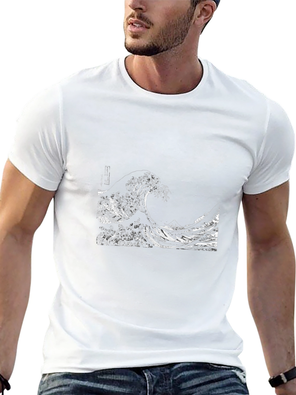 Great Wave Graphic Tee - Black